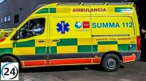 Trabajador sufre grave accidente tras caída de escalera en Madrid