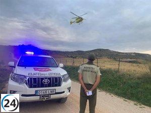 Ciclista sufre grave accidente en Los Santos de la Humosa al perder el control