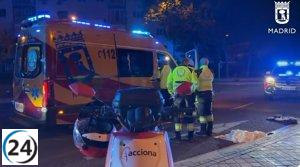Joven de 25 años herido en la calle Serrano en accidente de moto