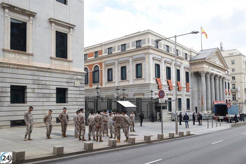 Alto despliegue policial en la jura de la Princesa Leonor por amenaza antiterrorista.