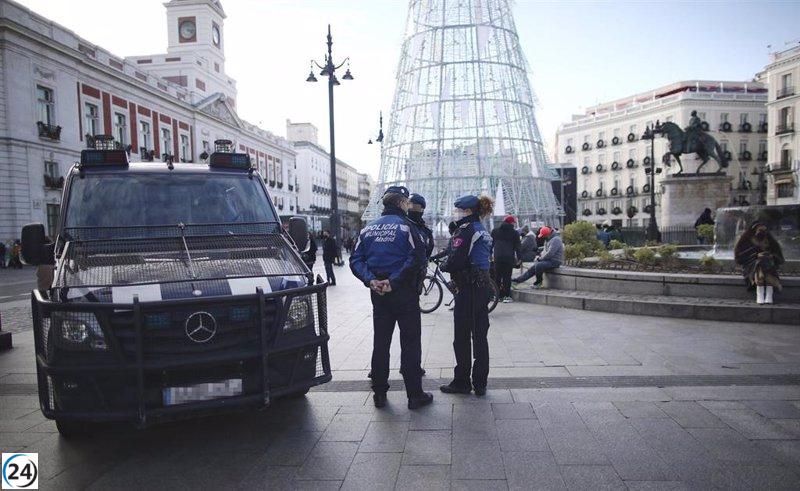 Multitudinaria pelea durante el encendido de luces navideñas en la Puerta del Sol termina con un apuñalado y seis personas arrestadas