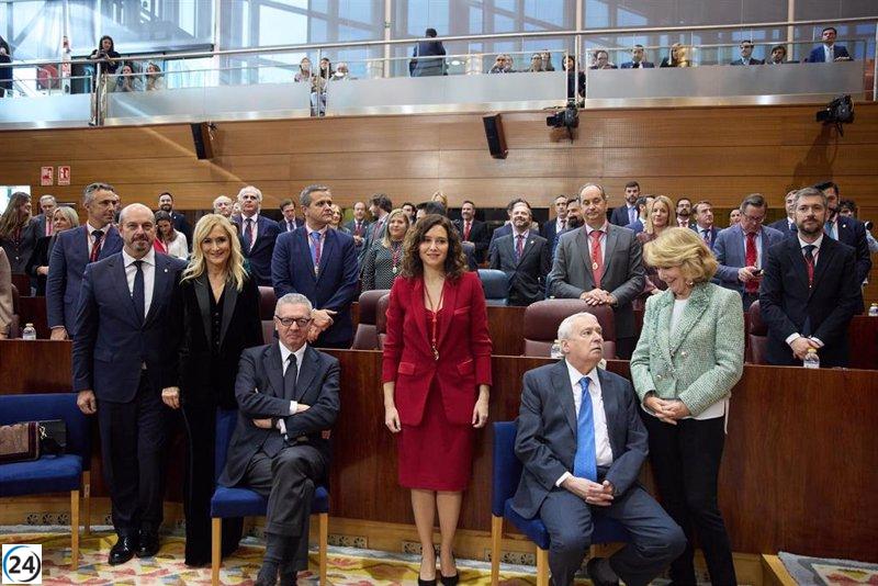 Ayuso resalta la lealtad de Madrid y destaca la Asamblea como un modelo de democracia saludable.