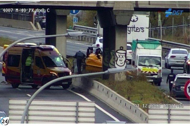 Accidente en M-40: Helicóptero de feria en Ifema se estrella y sus ocupantes resultan con heridas leves
