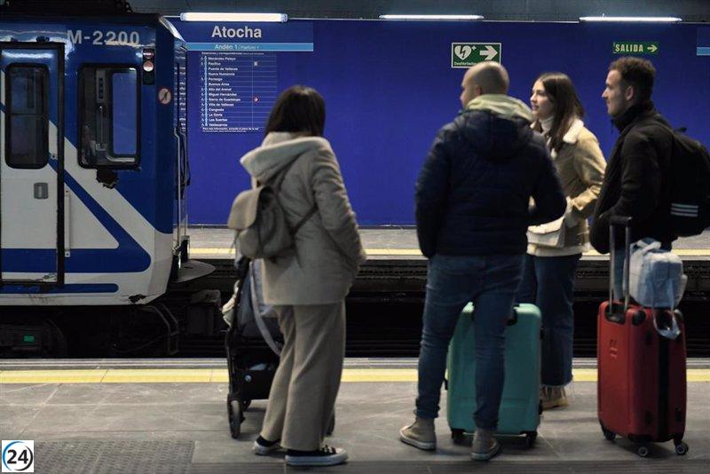 Transporte público en Madrid experimenta un aumento significativo de pasajeros